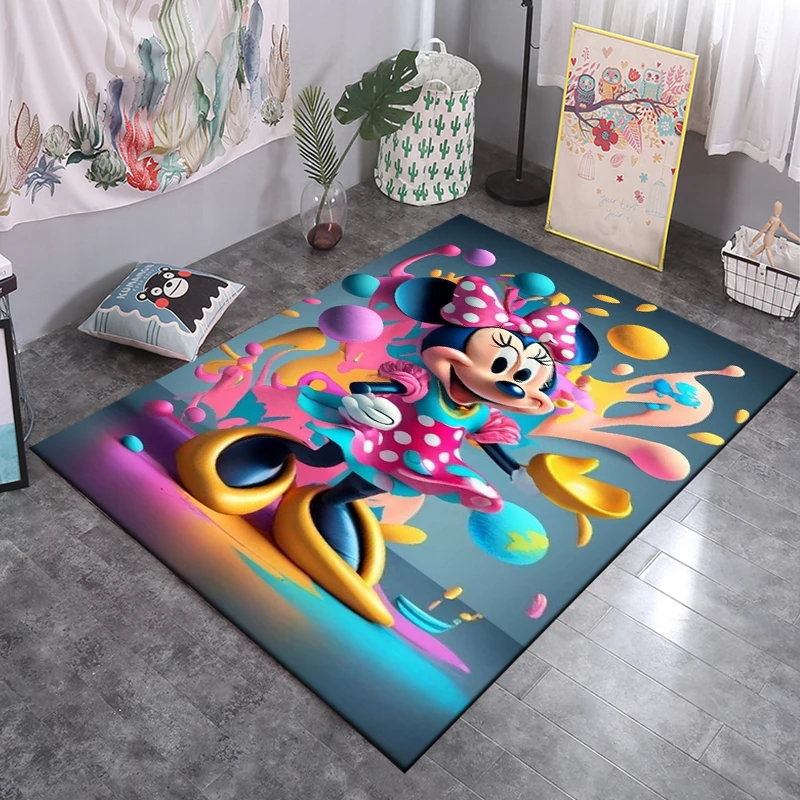 Disney Mickey Mouse tappeto antiscivolo per grandi aree tappeto per la casa soggiorno camera da letto per bambini divano zerbino Decor tappetini da