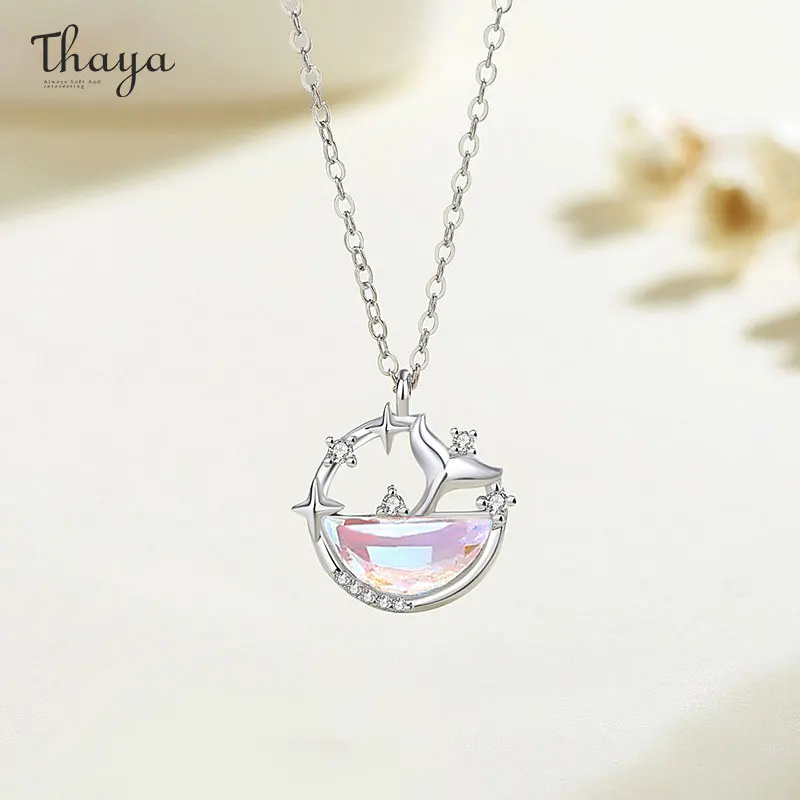 

Thaya New Fashion S925 Silver Women Necklaces Whale Design Women Chorker Party Pendant Necklace For Women Crystal Jewelry Gifts