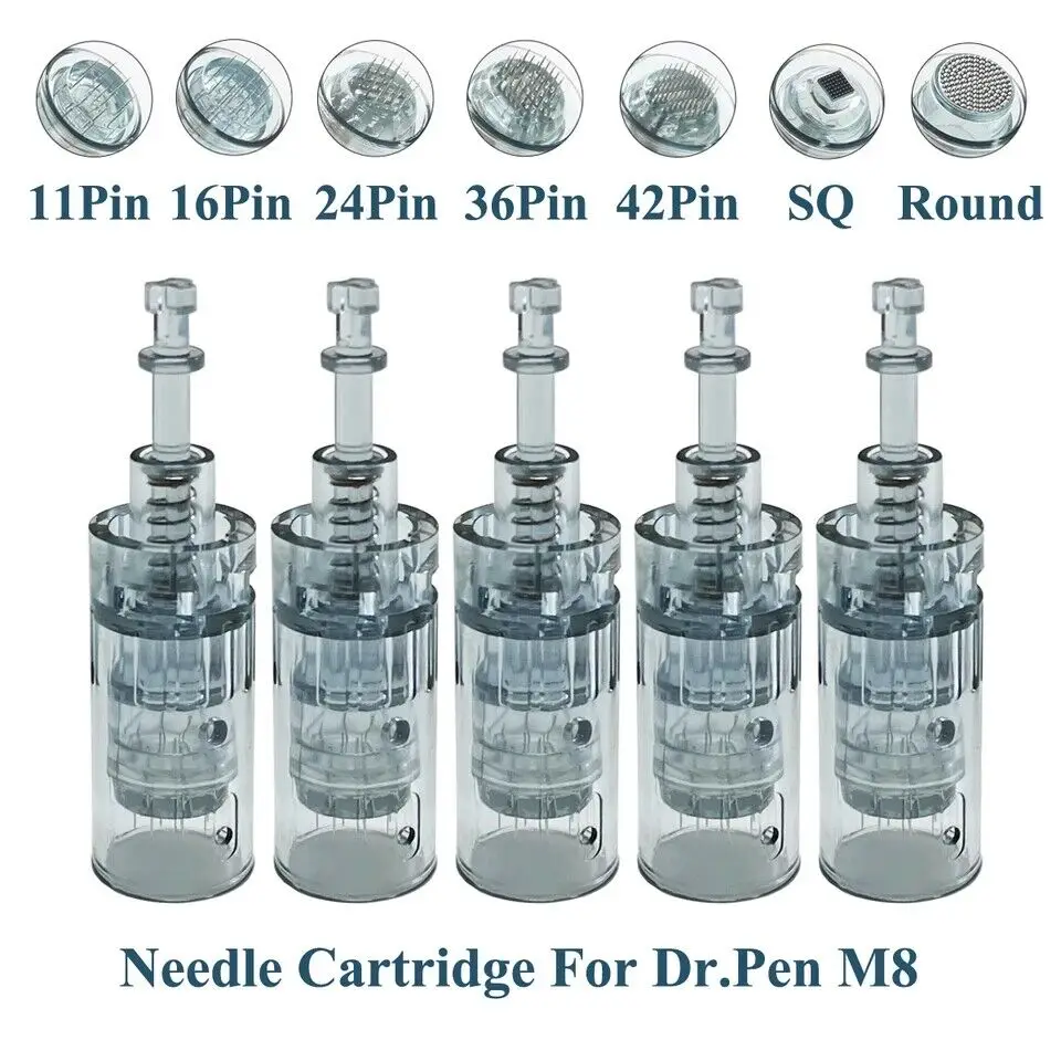 Dr. PEN M8ตลับหมึกเข็มดาบปลายปืน11 16 36 42เข็มนาโน MTS เข็มไมโครสกินนีเข้ากันได้กับ DR PEN M8