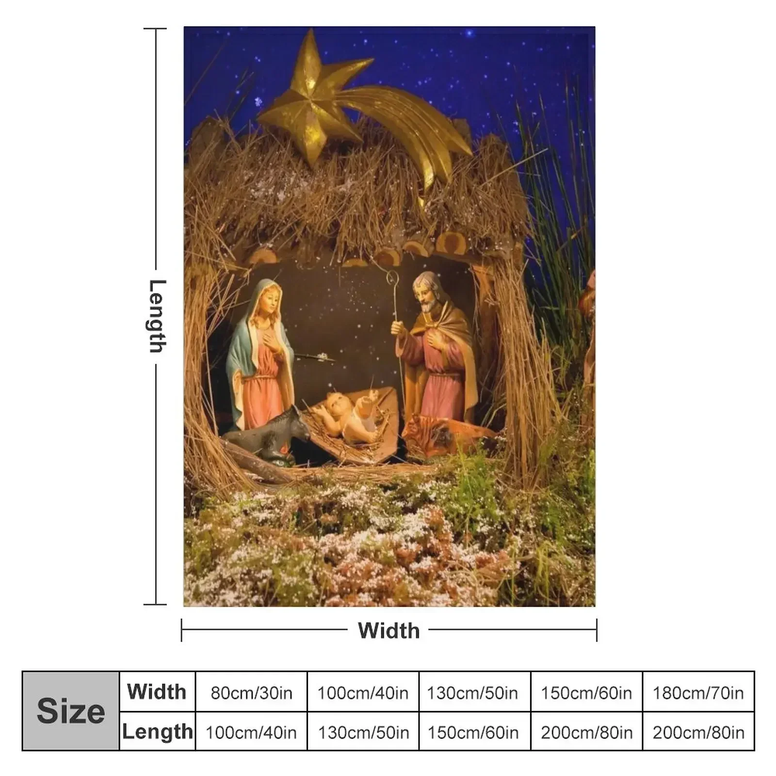 Nativity scene Throw Blanket Bed covers Bed christmas gifts Blankets