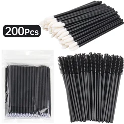 200pcs Eyelash Extension Special Eyelash Removal Brush Micro Brush Eyelash Brush Lipline Cotton Brush for Eyelash Extension Tool