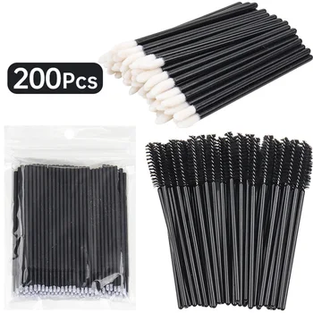 200 pièces Extension de cils spécial brosse d'élimination des cils Micro brosse brosse à cils Lipline brosse en coton pour outil d'extension de cils