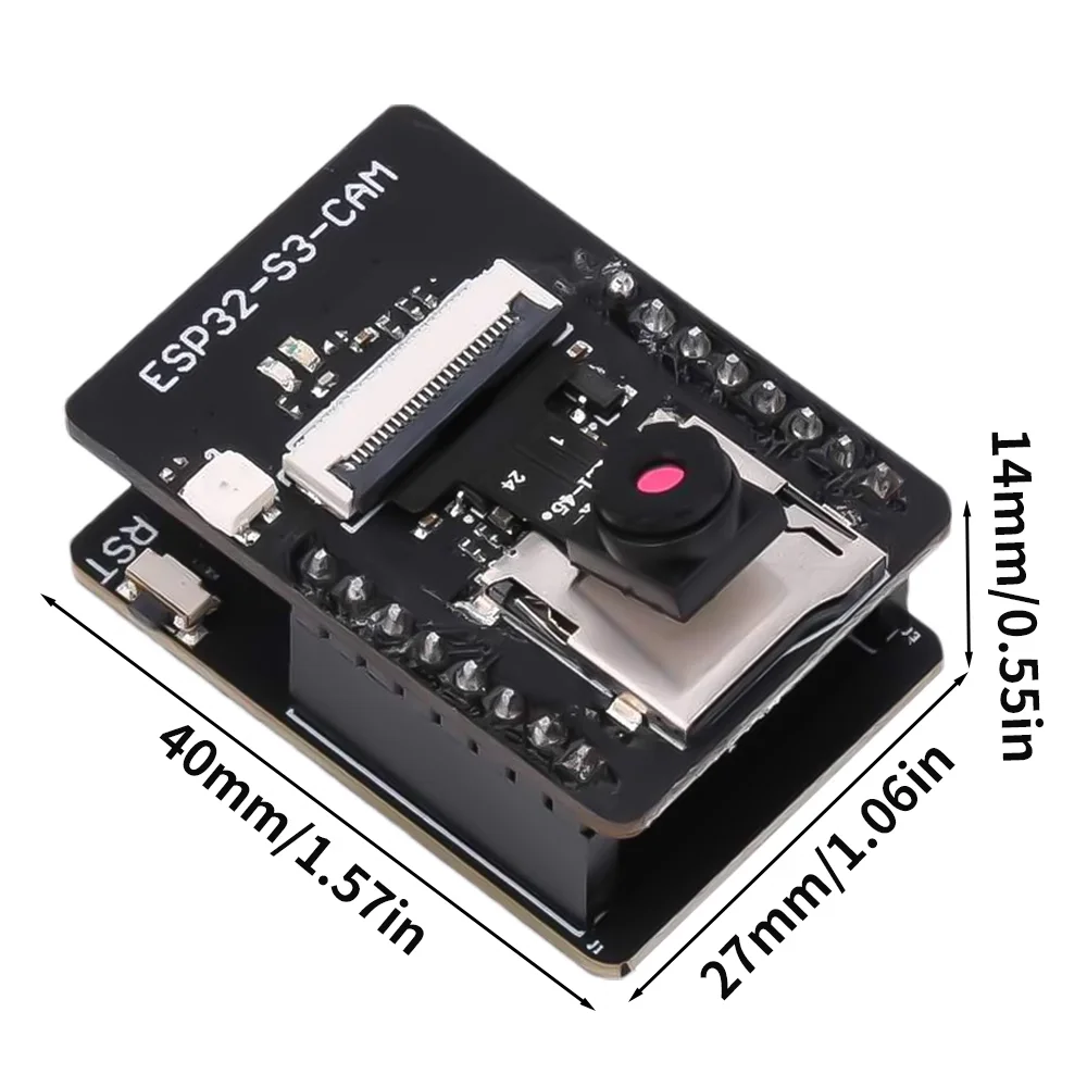 Placa de desarrollo de cámara ESP32-S3, módulo WiFi y bluetooth, ESP32-S3-N16R8 colocada con cámara OV2640