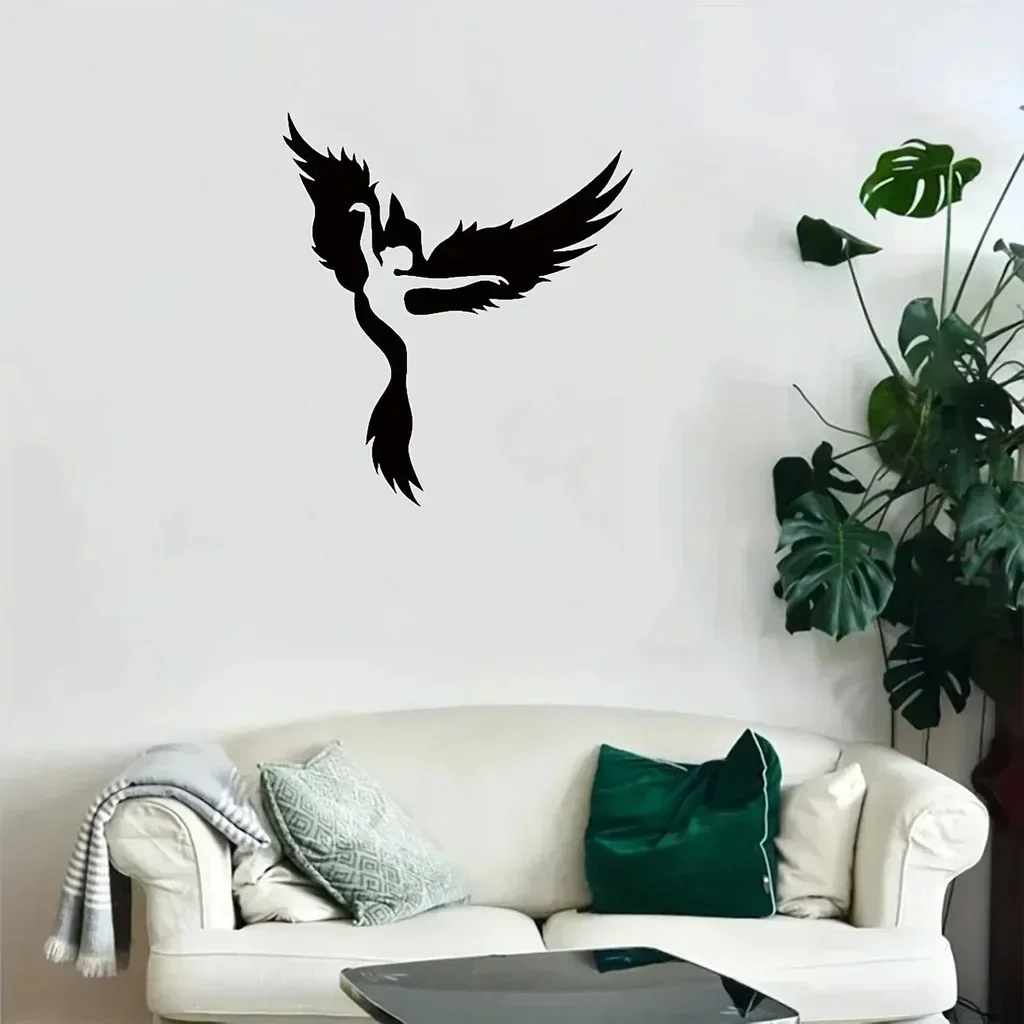 1pc Metal Phoenix home Decor Human Shaped Phoenix Wall Hanging Art, Iron Wall Sculpture decor, Phoenix Modern Wall Silhouette