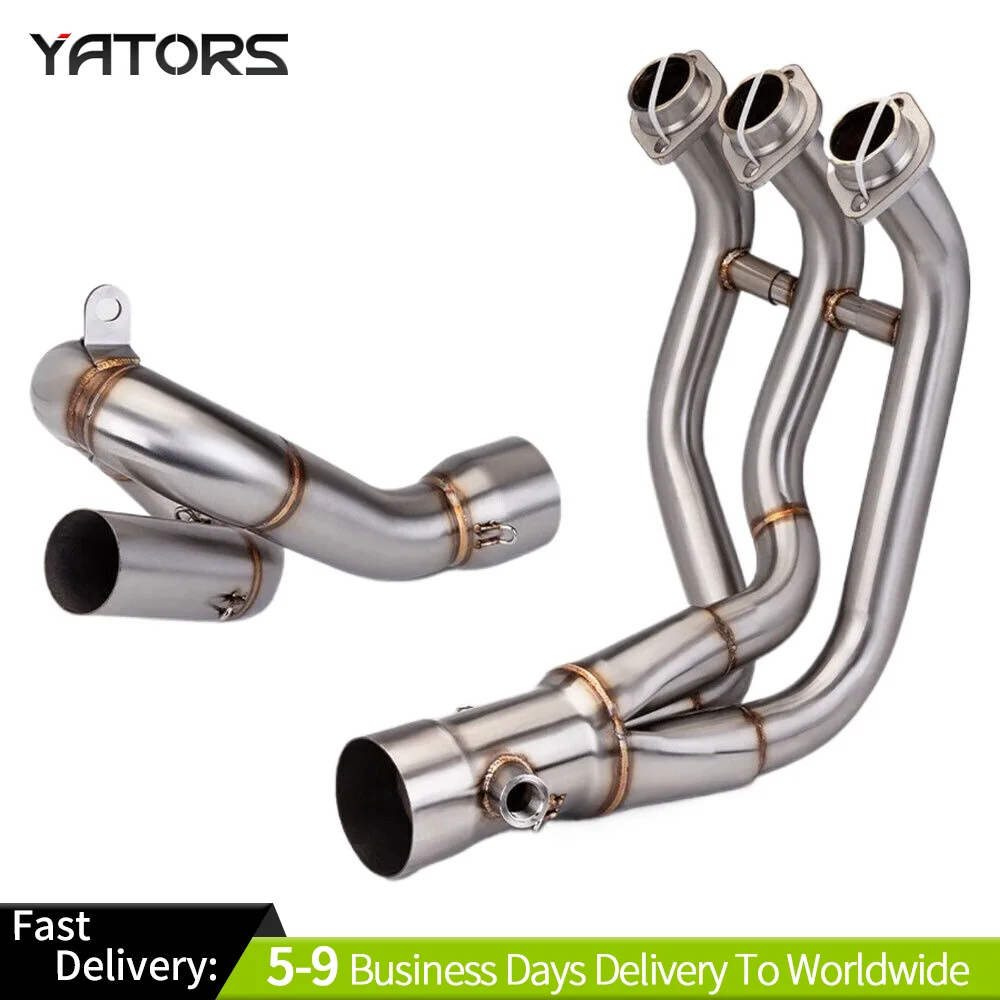 

For Yamaha MT09 FZ09 2014-2020 Modified System Exhaust Pipe Front Link Pipe 51mm Exhaust Systems Exhausts Pipes