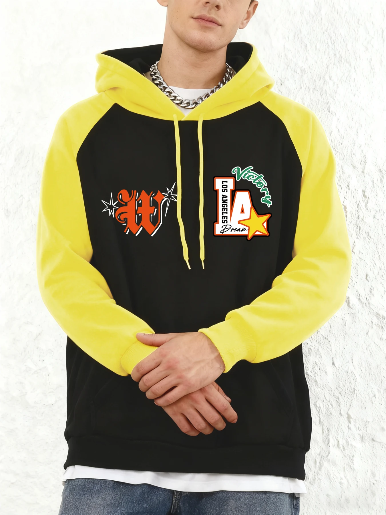 الإبداعية إلكتروني جيرسي تصميم الرجال راجلان هوديي الخريف أزياء الشارع الشهير فضفاض كنزة صوف Y2K ملابس مريحة