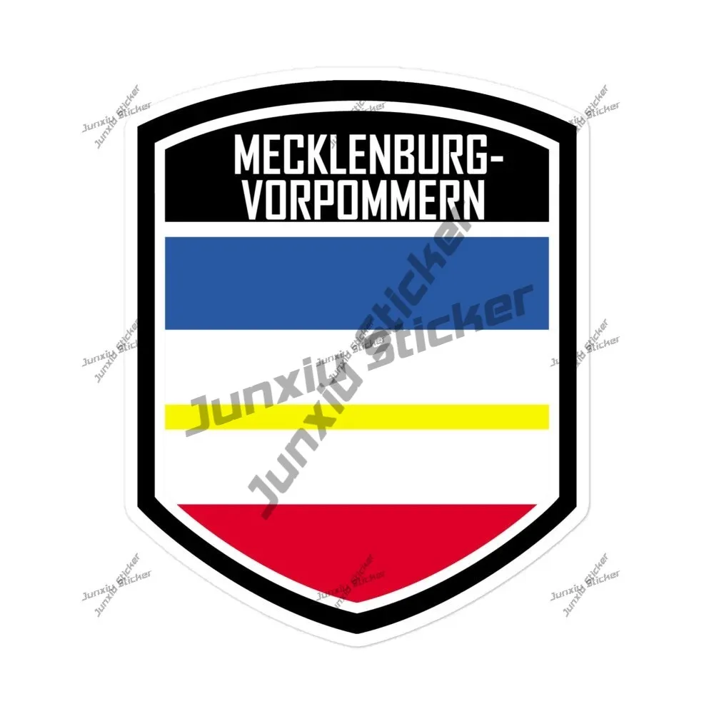 

Mecklenburg-vorpommern Germany Flag Emblem Stickers German Funny Truck Scratch Covering Decal Weatherproof Auto Decal For Truck