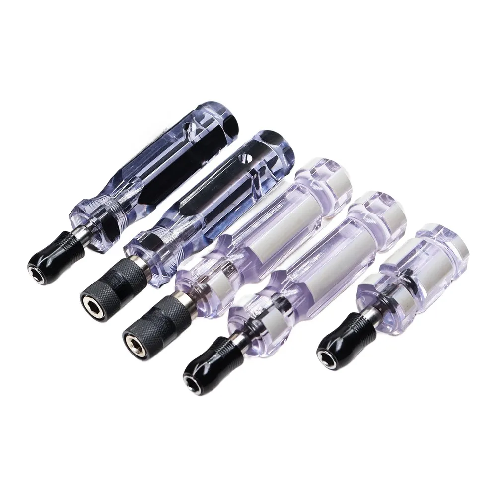 5pcs 1/4'' Hex Screwdriver Handle Magnetic Screw Driver Bits Holder Screwdriver Adapter For Screwdriver Bits Socket Wrench Tools