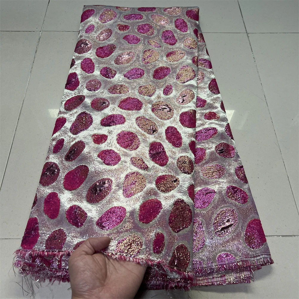 

2026 African Nigerian High-Quality Tulle Lace Fabric Organza Embroidery for Party Gown Jacquard Wedding Dress 5Yard YXZ197