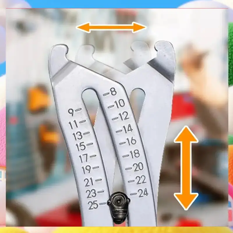 Precise Thread Size Checker Keychain Portable Caliper Gauge Hexagonal Nut Screw Thread Size Manual Measure Tools-ABUA