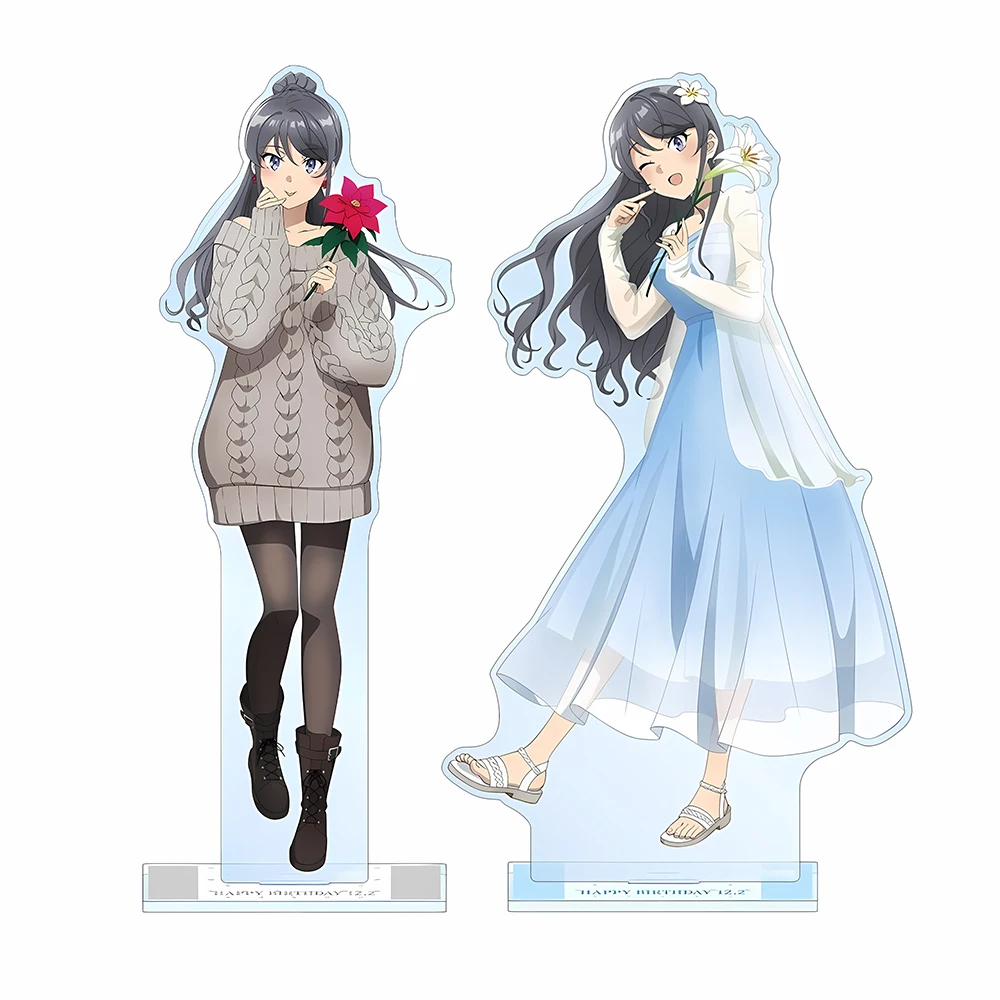 Anime Rascal Does Not Dream Sakurajima Mai 2026 New Acrylic Standee Keychain Cartoon Figure Desktop Decor Merch Gift