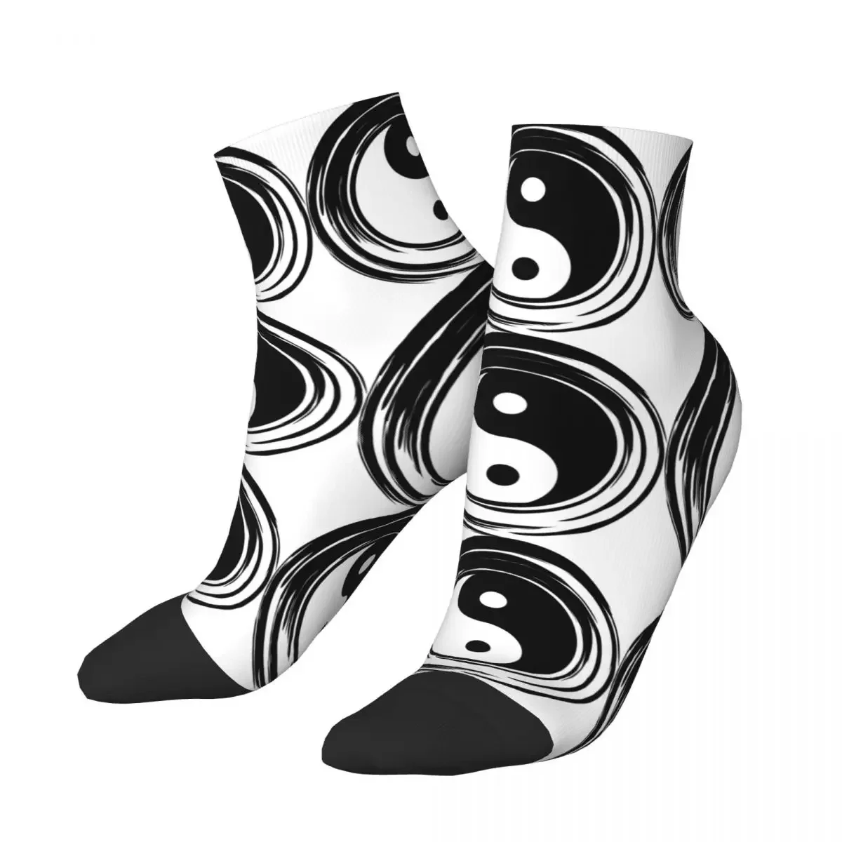 Men's Crew Socks Unisex Cool 3D Printing Peace Balance Meditation Dress Socks