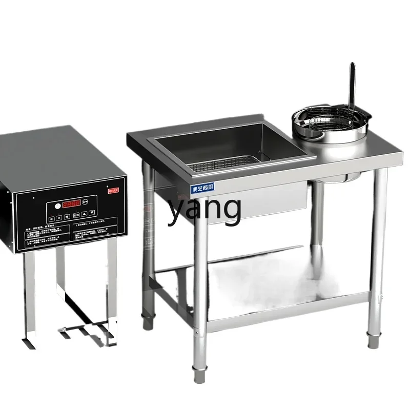 YJQ powder wrapping table Commercial chicken chop wrapping machine Workbench Fried chicken burger shop equipment