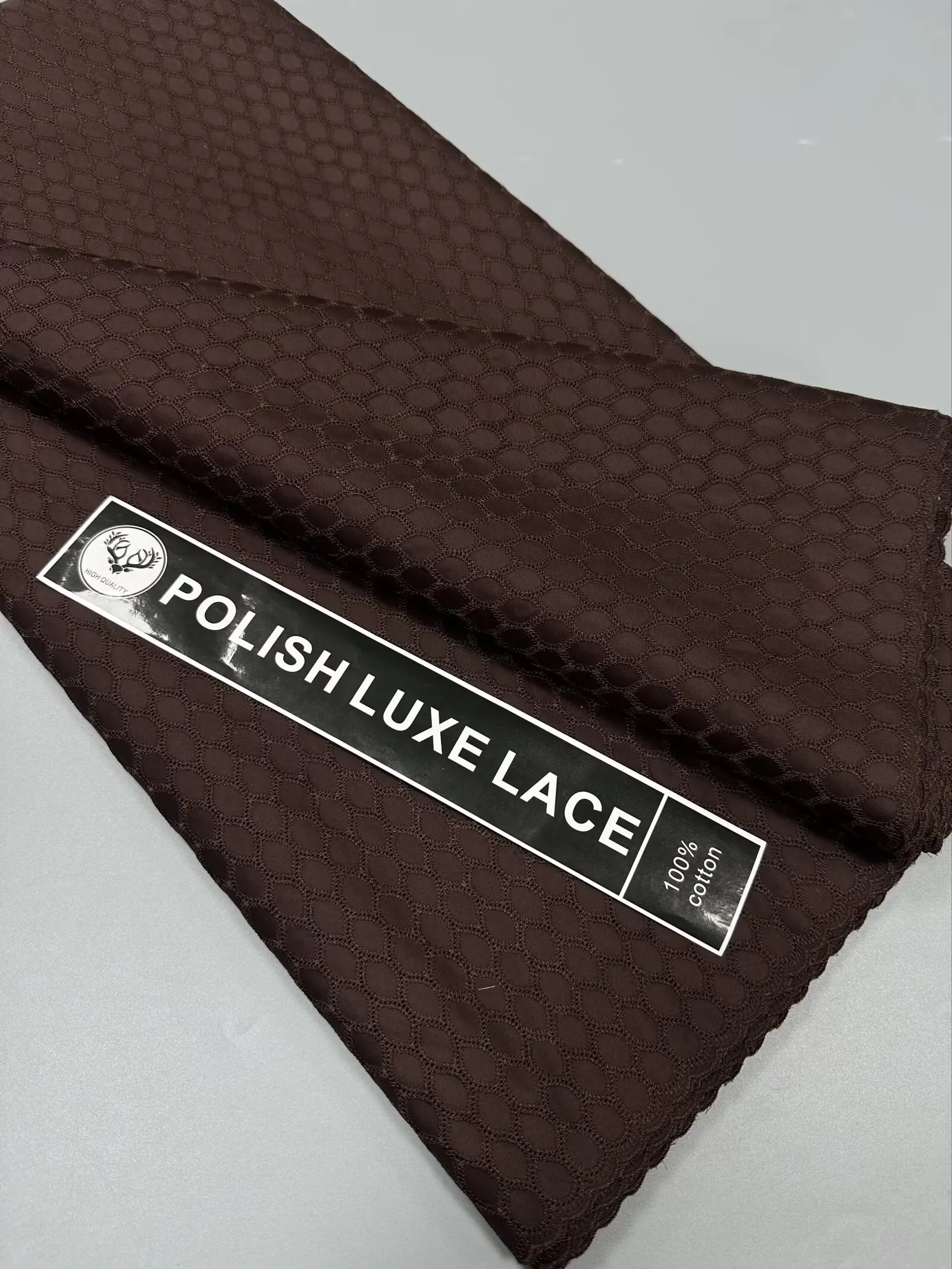 

African Nigerian 2025 For Dress Sewing High Quality Polish Lace Fabric Pure Cotton Embroidery Wedding Party 5Yard