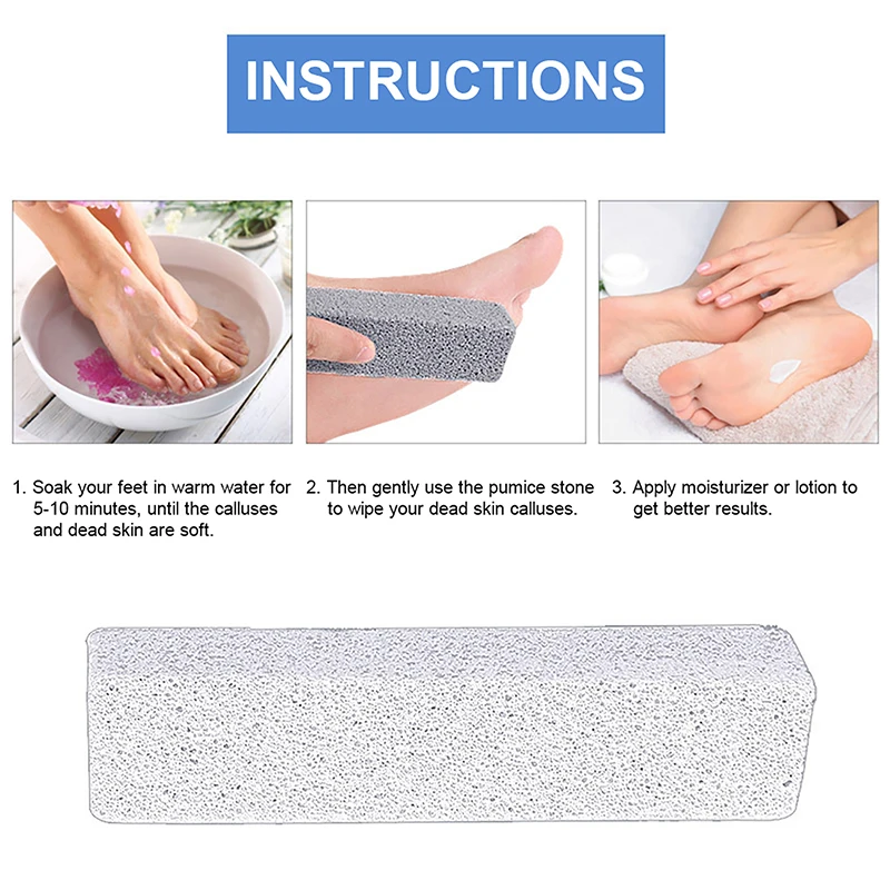 1PC Foot File Pumice Stone Dead Skin Remover Brush Foot File Pedicure Grinding Tool Women Men Dry And Wet Foot Care Tool