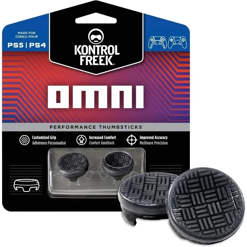 KontrolFreek Omni for PlayStation 4 (PS4) and PlayStation 5 (PS5) | 2 Performance Thumbsticks | 2 Low-Rise Concave | Black