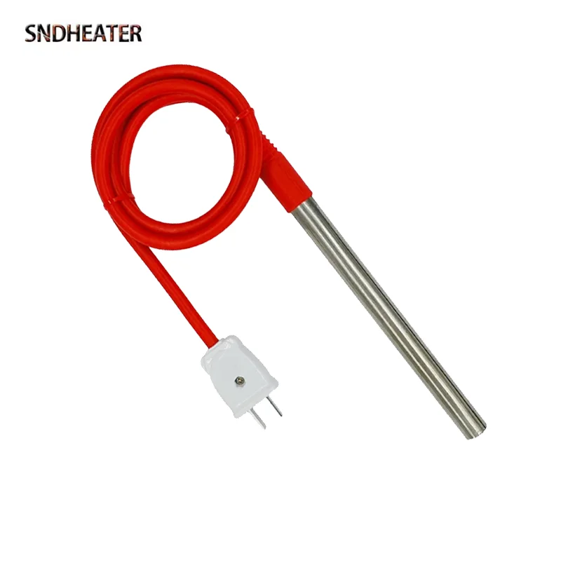 SNDHEATER 220V Electric Cartridge Water Heating Element 100/150/200/300/400MM Fish Tank Heater Rod with Plug 250W/500W/1KW/2KW