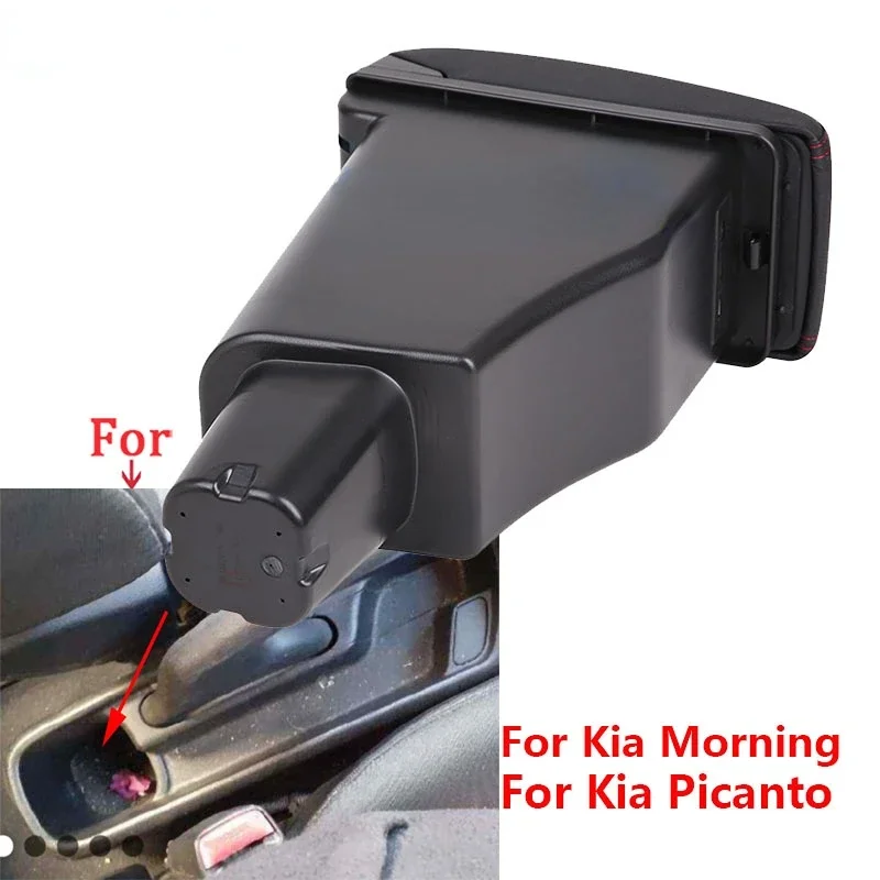 For Kia Morning Armrest box For Kia Picanto Car Armrest Interior Parts details Special Retrofit parts Center Storage box USB