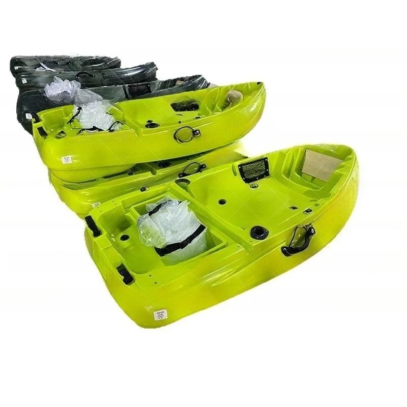 

Rolling Plastic Canoe Single Platform Boat Double Plastic Hard Boat Triple Leisure Fishing Boat