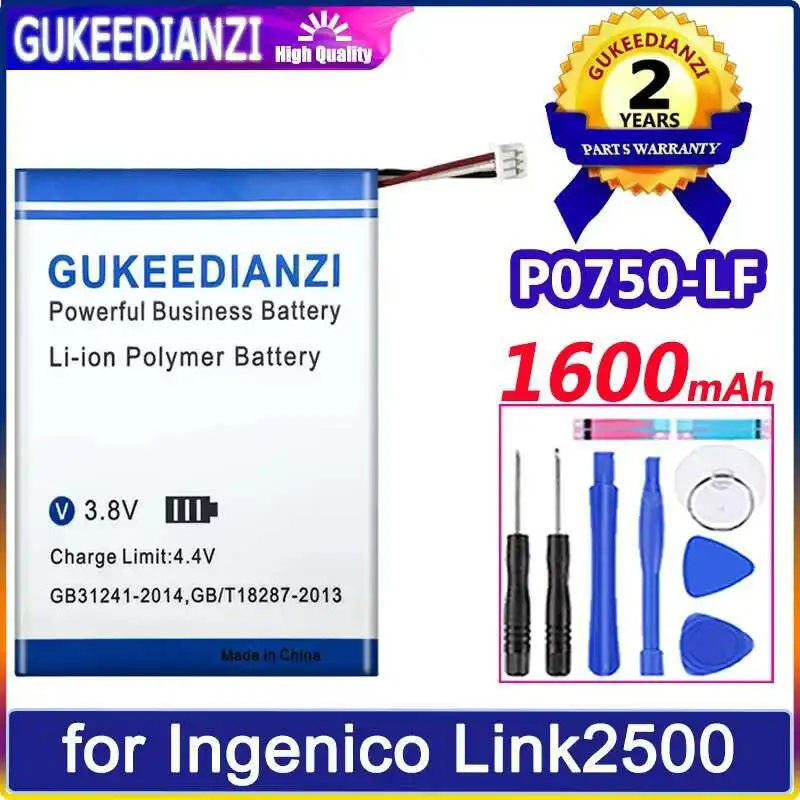 

P0750-LF 1600 мАч для Eve Ingenico Link2500 Link 2500 как версия обычных точек — из распродажи, терминал, быстрая зарядка аккумулятора