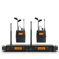 SM-2050 Professional In-Ear Monitor System 2-Channel Multi-Bodypack Monitor with In-Ear Wireless Monitor for Stage Dedicated
