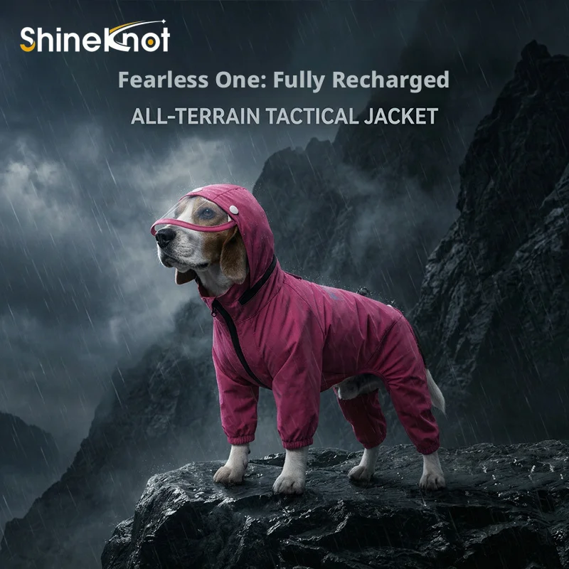 

SHINEKNOT Dog Raincoat All Inclusive Rainy Weather Pressure Glue Assault Raincoat Small And Medium-Sized Dog Pet Clothes