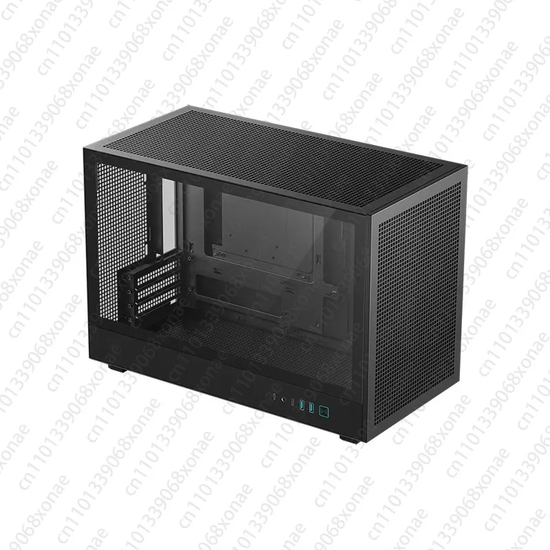 CH260 Small Case with Side Through-mesh Handle, Long Graphics Card M-ATX, Back-mounted Motherboard Type-C