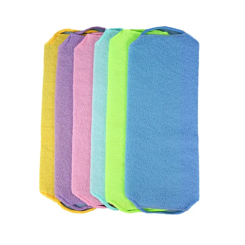 Exfoliating Rubbing Bath Towel Washcloth Elastic Shower Body Scrub Cleaning Massage Bath Towel Strap Body Washing Clean Towel