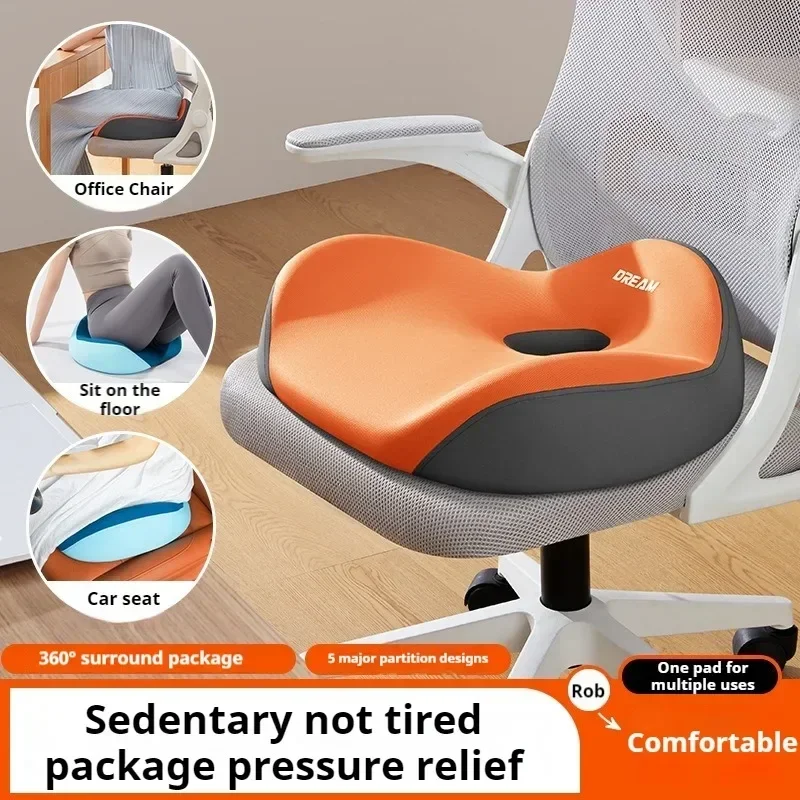 Memory Foam Office Chair Seat Cushion Posture Corrector Long Hours Sitting Comfortable Donut Pillow Height Enhancer