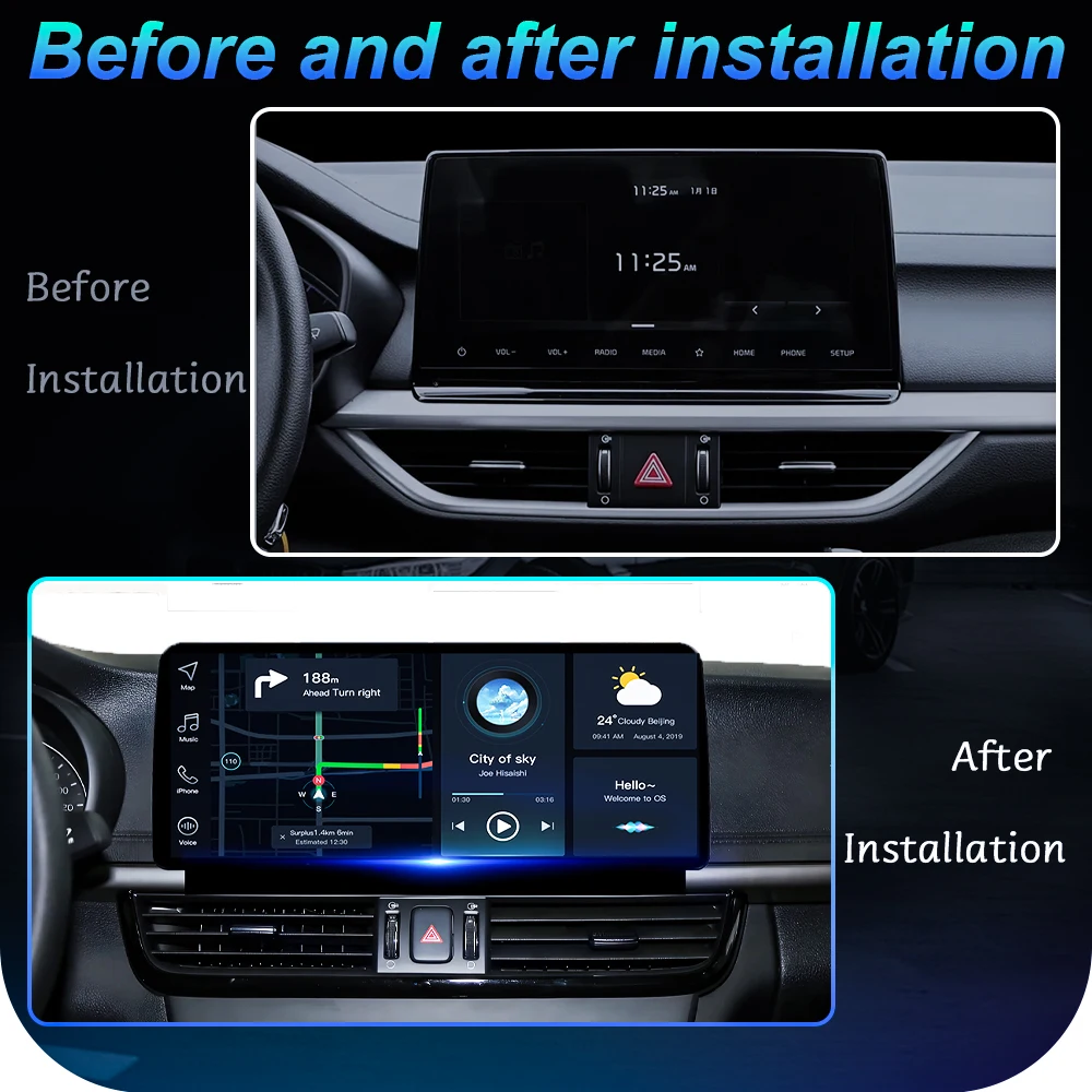 12.3 inch For KIA K5 Optima 2015 2016 2017 2018 2019 Car Radio Wireless CarPlay Android GPS Multimedia Head Unit Screen Stereo