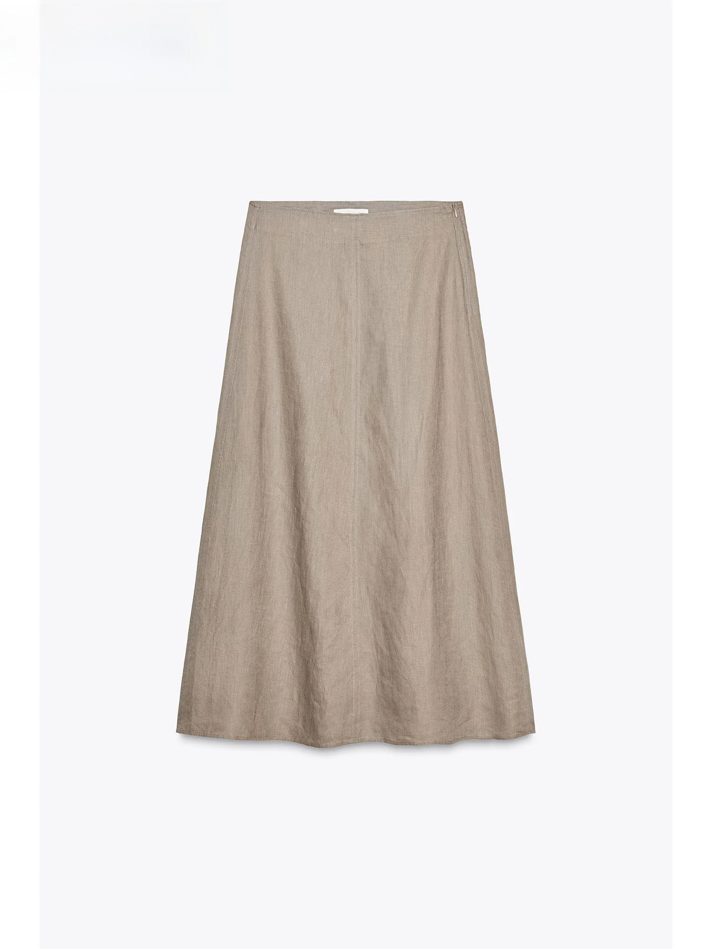 

Новая женская летняя юбка ZAPRHA: комфортная миди-юбка А-силуэта из льняной смеси с высокой талией, однотонная, повседневная, стройнящая