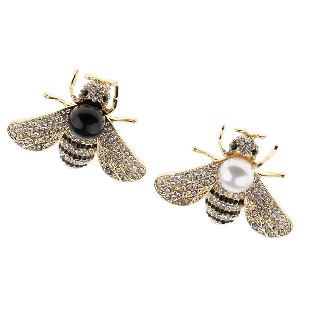 Lovely Honey Bee Brooch Pin Diamante Insect Rhinestone Crystal Bug Badge Jewelry