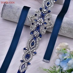 TOPQUEEN Formal Occasion Woman Belt Diamond Handmade Belt For Bridal Wedding Accessories Dress Waist Decoration S245-ML