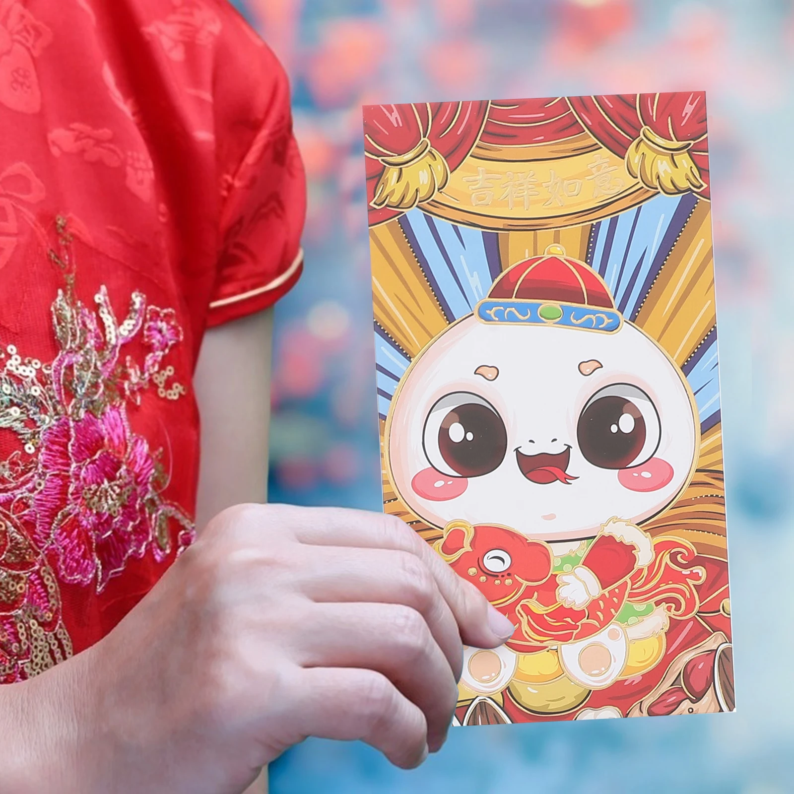 

6pcs Zodiac Snake 2025 Red Envelopes Chinese New Year Lucky Money Wedding Party Favors Spring Festival Hongbao Cash Envelope