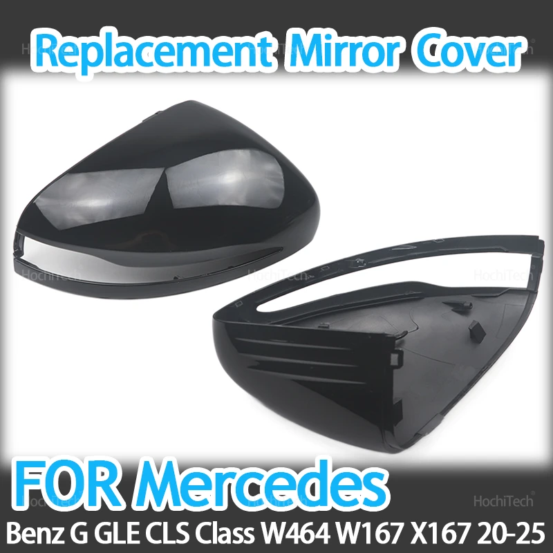 

Black Side Mirror Cover Caps New Original Look Mirror Covers for Mercedes Benz G GLE CLS Class W464 W167 X167 20-25 Replacement