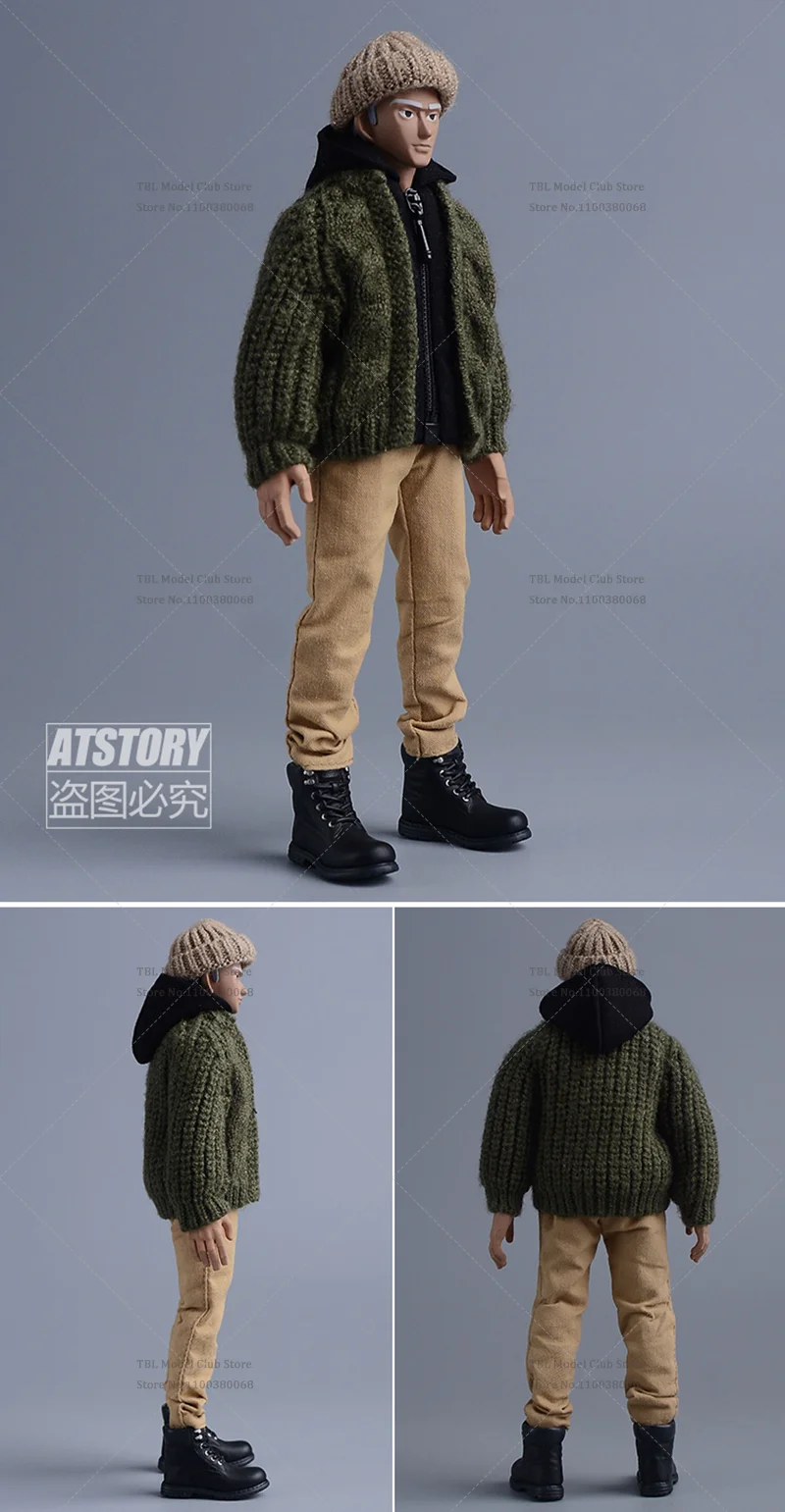 1/12 Schaal Vrouwelijke/mannelijke kleding Veelkleurige Stapel Koude Cap Handgemaakte Wollen Hoed Hip Hop Mode Voor 6-inch Action Figure Soldaat