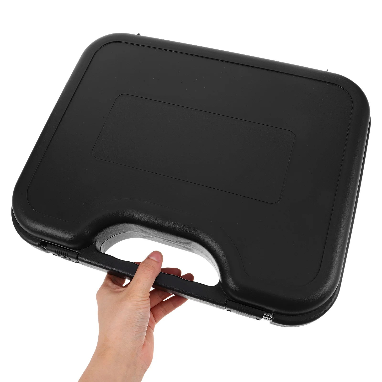 

Microphone Carry Box Plastic Adjustable Interior Shockproof Case for Condenser Mic Podcast Recording Equipment Storage