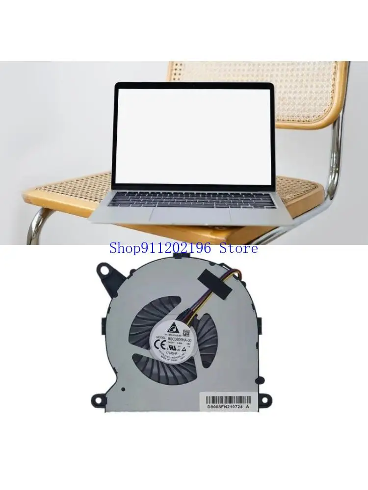 

P82A Laptop Radiator DC5V 0.6A 4 pin 4-wire CPU Cooling Fan Quiet Notebook Cooler for Intel NUC8I7BEH NUC8