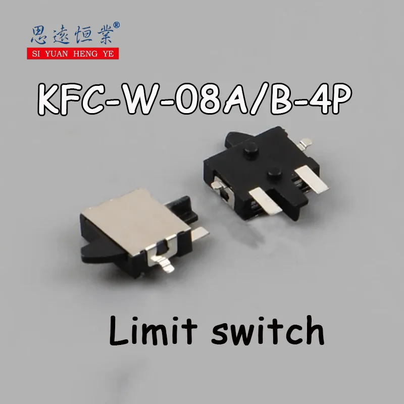 10pcs KFC-W-08AB-4P Limit Switch Four 4 Feet Full Patch Temperature-Resistant Reset Micro-Motion Detection Button around