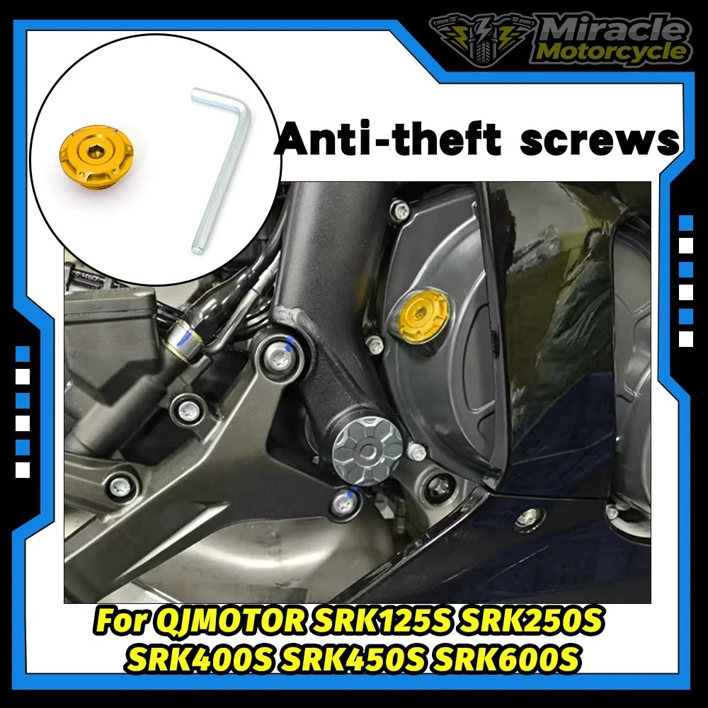 Engine oil dipstick anti-theft screw modification parts for QJMOTOR SRK125S SRK250S SRK400S SRK450S SRK600S