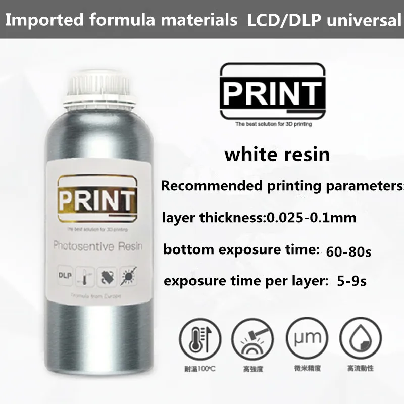 

GOPRINT White Rigid 3D Printer Light Curing Photosensitive Resin 500ml