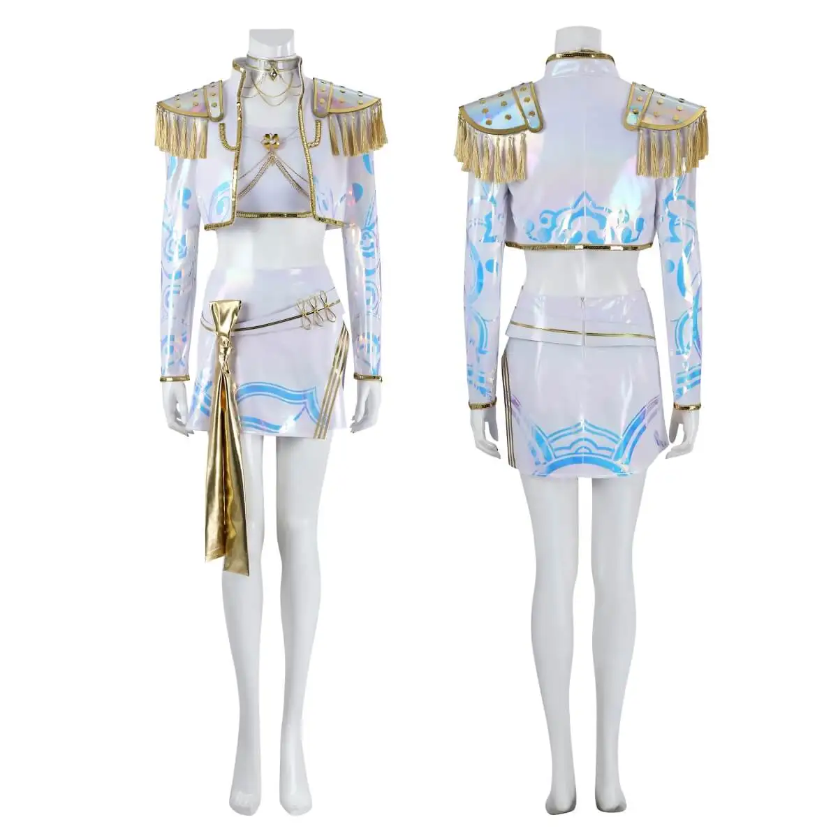 

Kpop Demon Mira Cosplay Costume Hunters What It Sounds Like White Outfit Christmas Gifts Theme Party Roleplay Outfit Takerlama