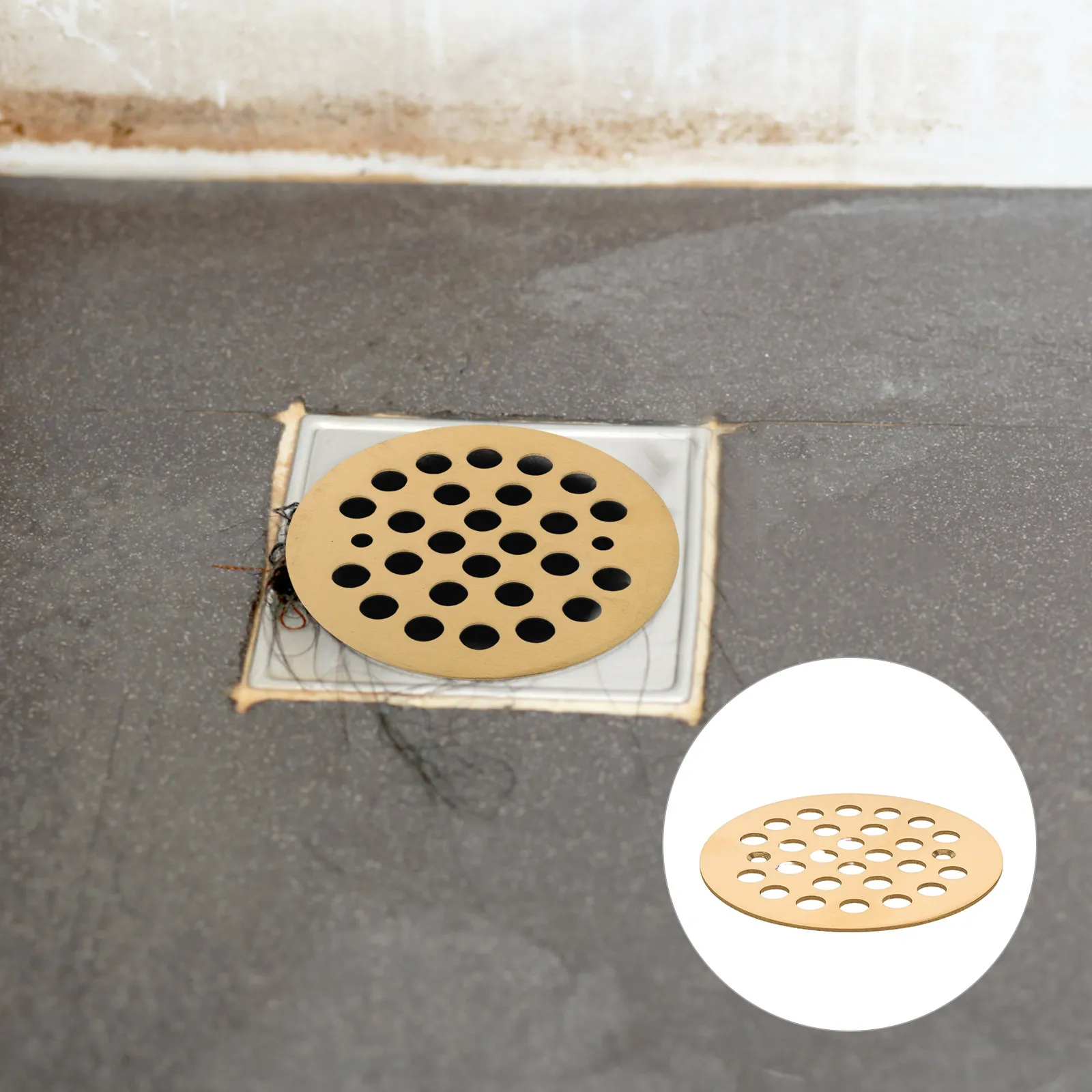 

Круглая решетка для слива из нержавеющей стали 4,21 дюйма, антизасорная, для душа, ванной, кухни, улавливатель волос и мусора