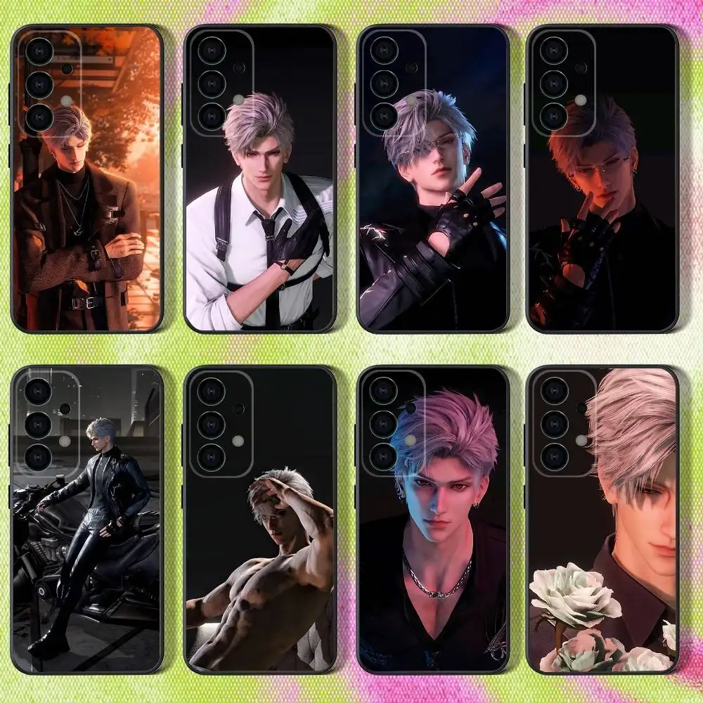 

S-Sylus Love and Deep Space Phone Case For Samsung S25,S24,S21,S22,S23,S30,Ultra,S20,Plus,Fe,Lite,Note,10,9,5G Black Cover