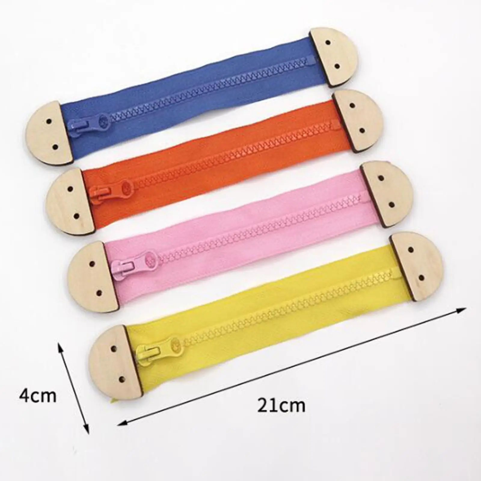 Busy Board DIY Zipper for Toddlers Educational Toy Wooden Fabric Material Fine Motor Skills Development for Children
