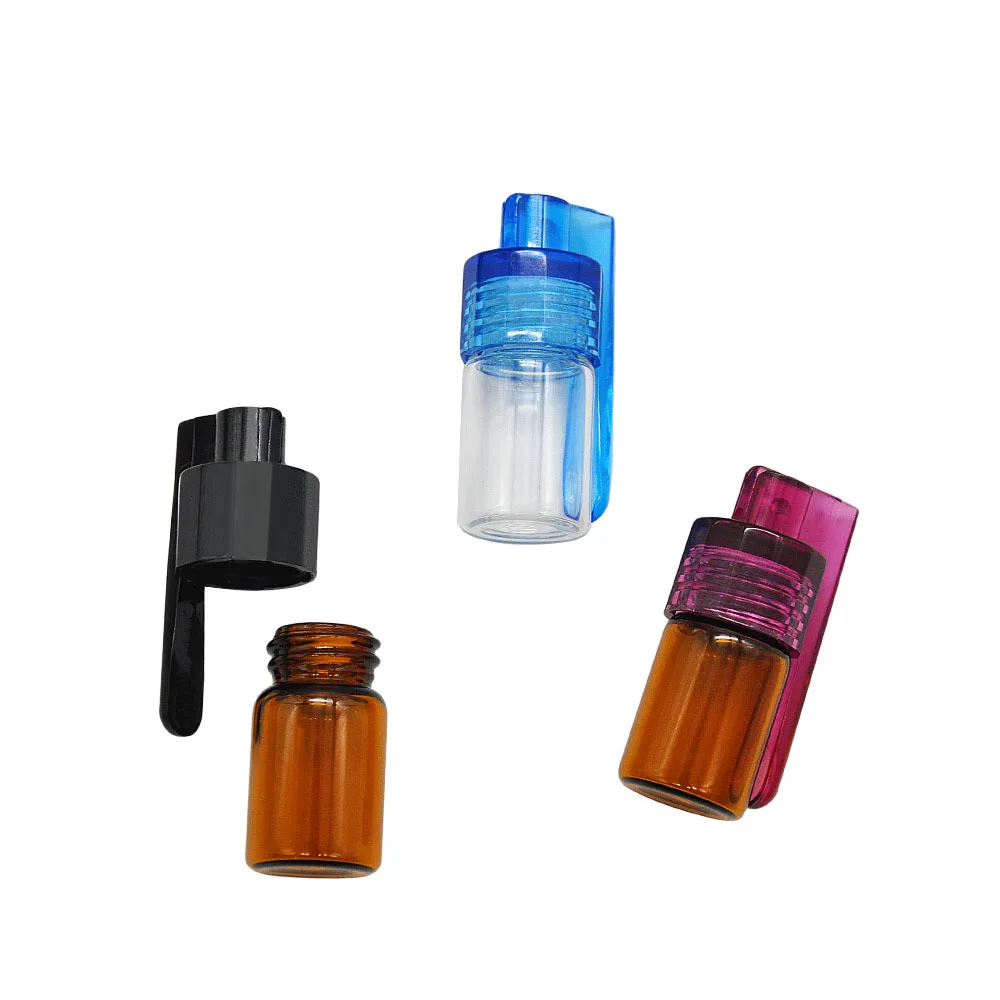 1Pc 36MM 51MM Glass Jar Storage Case with Spoon Glass Bottle Pill Case Container Home Accessories