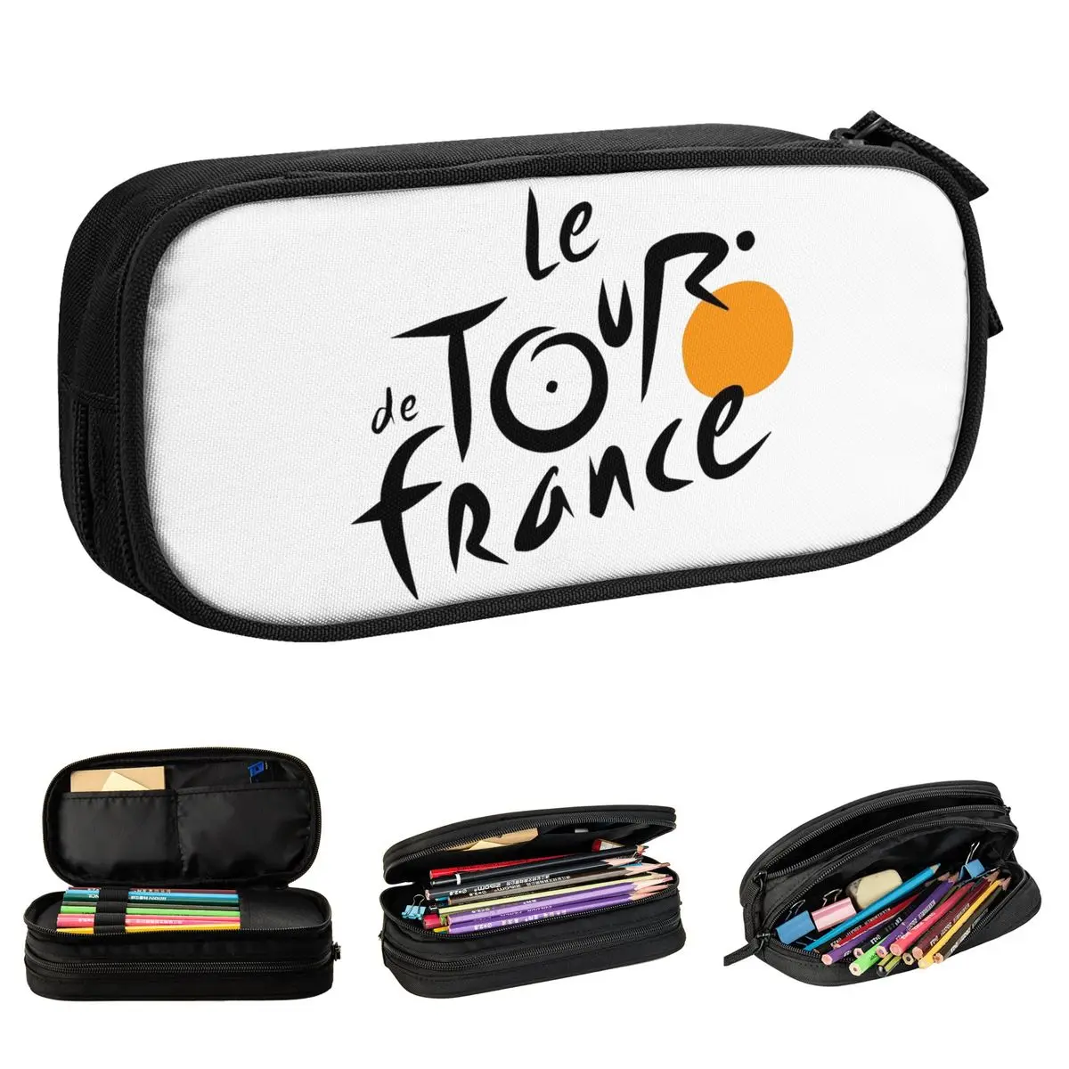 Le Tour De Frances Pencil Case New Biking Cycling Pen Bags Kids Big Capacity Office Zipper Pencil Pouch