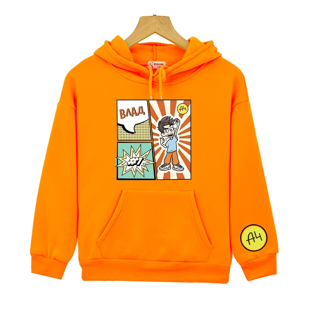 Влад A4 Бумага Merch Vlad Lamba Hoodie Comfortable Autumn/Winter Cartoon Sweatshirt Boys Girls Kawaii Cartoon Pullovers Children