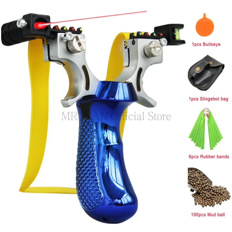 High Precision Resin Slingshot Laser aiming with Rubber Band Catapult Outdoor Hunting Practice Shooting Slingshot Accessories