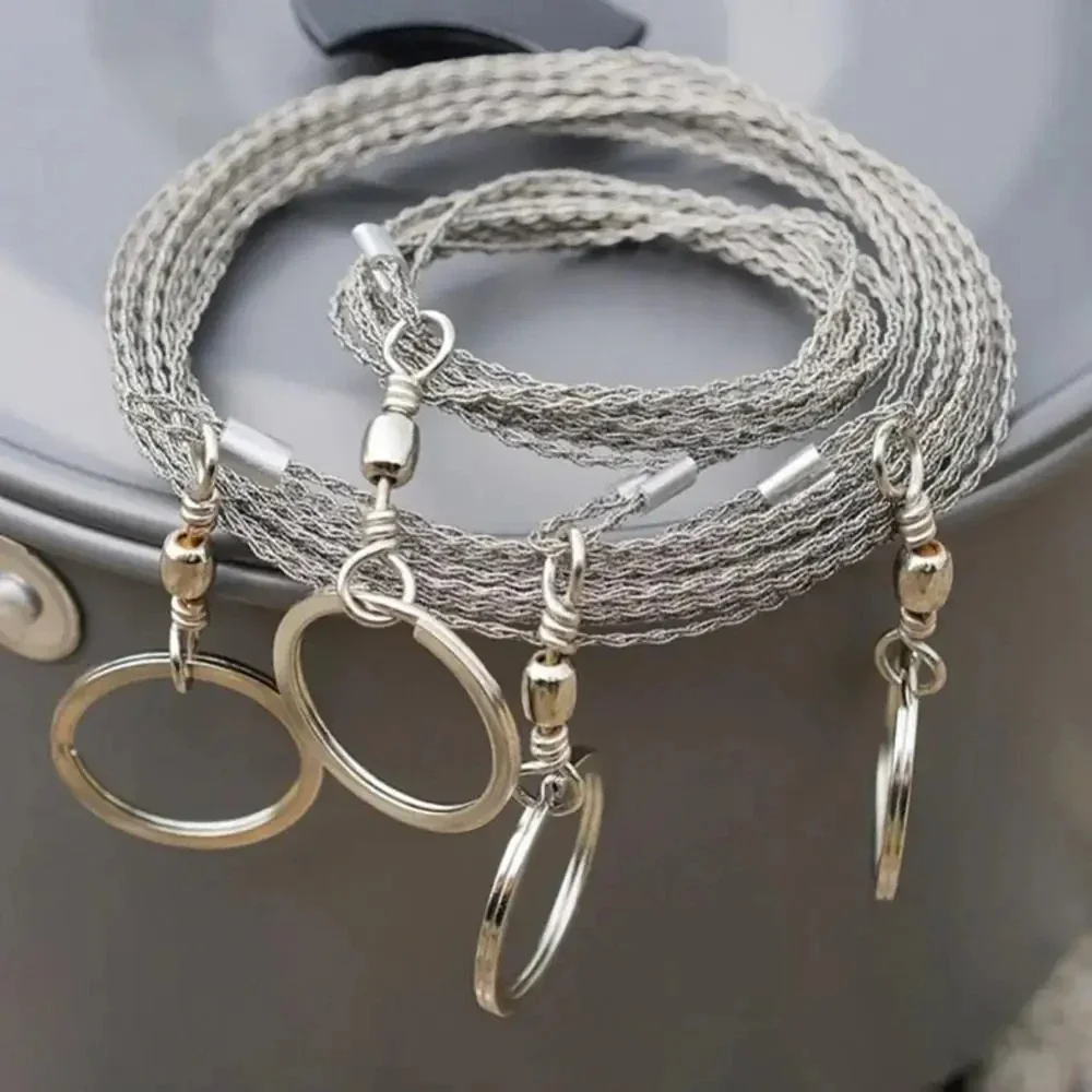 

1-15M Outdoor Hand Drawn Rope Saw Portable Stainless Steel Wire Saw Manual Cutting Chain Camping Hiking Survive Woodworking